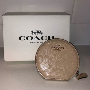 Coach Classic Logo Leather Coin Purse